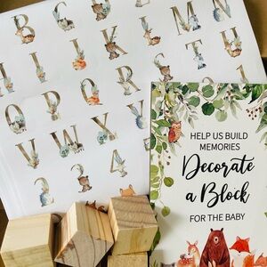 Wooden Baby Block Decoration Set